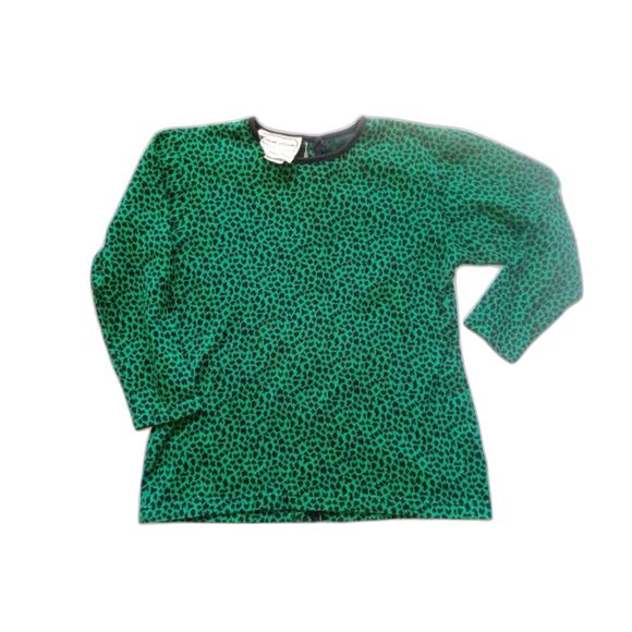 Adrienne Vittadini Tops - Vintage Neiman Marcus Adrienne Vittadini 80s Animal Print Medium Sweater Leopard